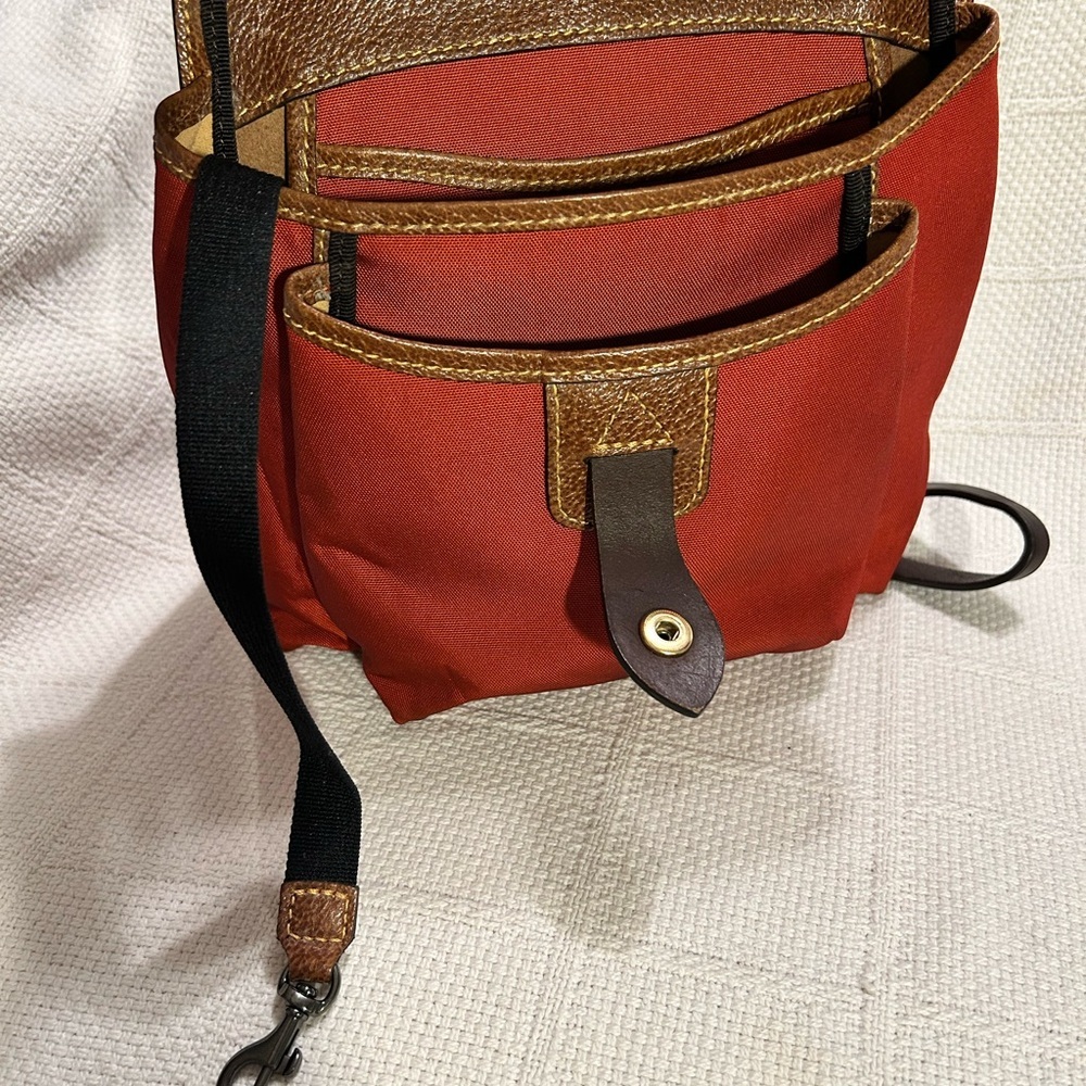 DOONEY & BOURKE Burnt Orange and Leather Women’s Backpack - Picture 7 of 11